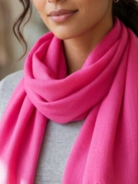 Vibrant Pink Wrap Scarf